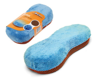 Губка из микрофибры и коралловой ткани, 24х11см