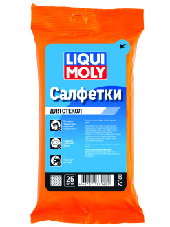 Влажные салфетки для стёкол, зеркал и фар 