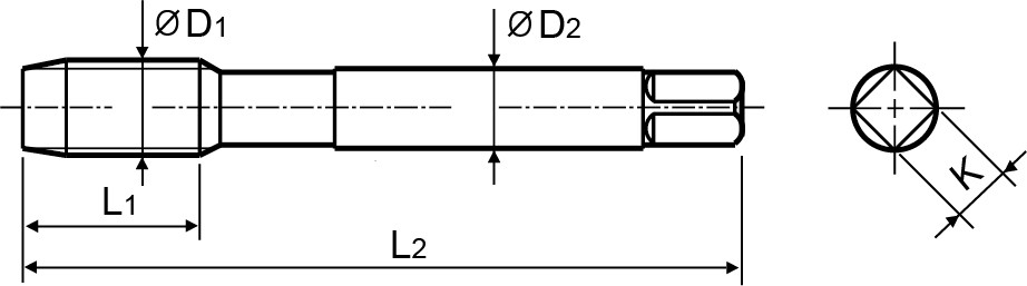 MT12175S2 Набор метчиков T-COMBO двухпроходных ручных универсальных М12х1.75, HSS-G, 2 шт.