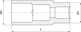 S2S3121 Головка торцевая свечная 3/8