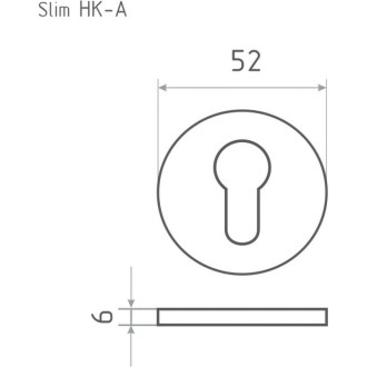 Дверная накладка на цилиндр НОРА-М Slim НК-А