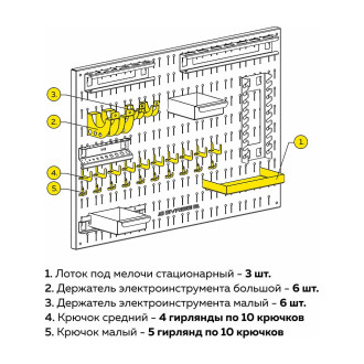 Комплект крючков для перфопанелей ООО ММПО КНО1