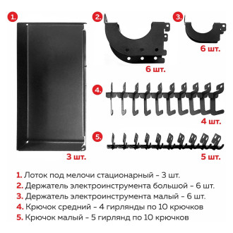 Комплект крючков для перфопанелей ООО ММПО КНО1
