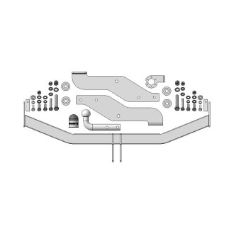 Оцинкованный фаркоп Lifan Myway, 2017-2021 ООО Трио Сервис MOTODOR