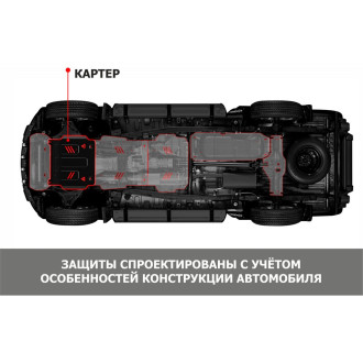 Защита картера для faw bestune t77 cvt 2021-н.в. АвтоБроня 111.08011.1
