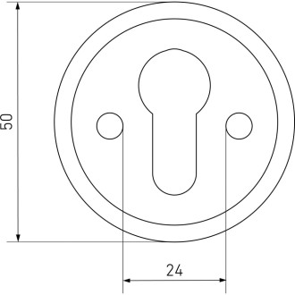 Накладка для цилиндрового механизма для финских дверей Аллюр 016PZ-50 CP