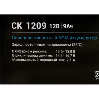 Аккумуляторная батарея Восток СК СК 1209