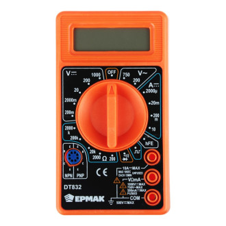 Мультиметр цифровой ЕРМАК DT-832