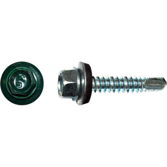 Кровельный саморез КРЕП-КОМП 4,8x35 RAL6005 тёмно-зелёный 250 шт.