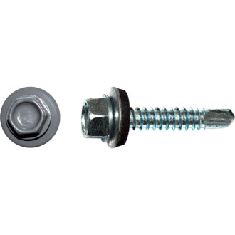 Кровельный саморез КРЕП-КОМП 4,8x35 RAL7004 серый 250 шт.