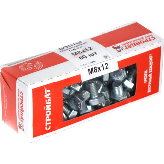Болт Стройбат М8x12 DIN933 60 шт.