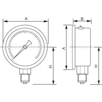 Манометр A-Flow G20-S-4N-50A-250bar