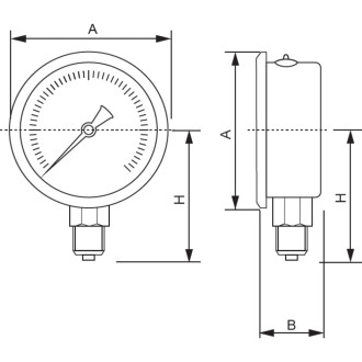 Манометр A-Flow G30-S-4N-50A-4bar