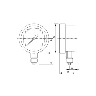 Манометр A-Flow G32-S-20M-100A-25bar