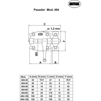 Задвижка Amig 484-40