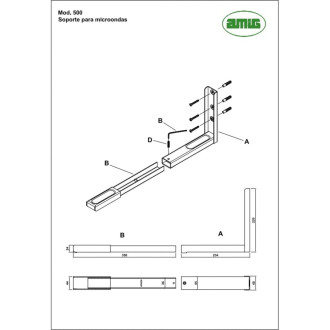Полка СВЧ Amig 500 NE