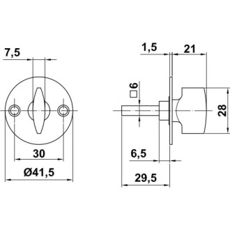 Ручка к задвижке Amig 1-42 A