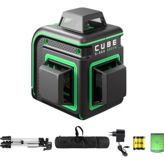 Построитель лазерных плоскостей ADA Cube 3-360 GREEN Professional Edition