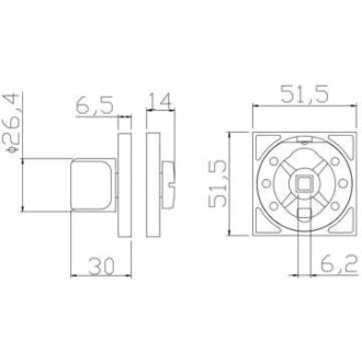 Завертка сантехническая ADDEN BAU WC SQ-003 GRAPHITE