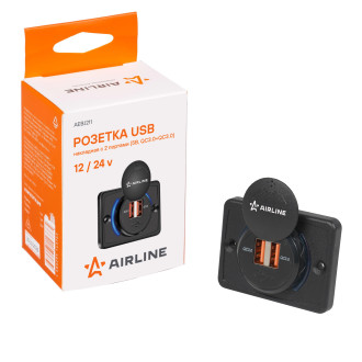 USB накладная розетка Airline AEBJ211