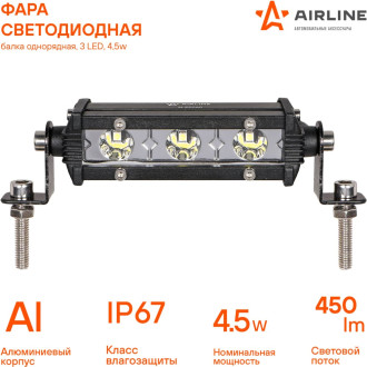 Однорядная светодиодная фара-балка Airline ALED060