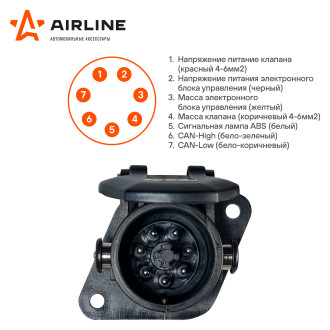 Розетка прицепа/тягача Airline ATE-35