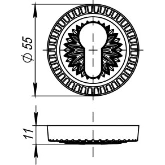 Накладка под цилиндр Armadillo ET.R.CL55 (ET/CL) OB-13