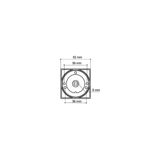 Поворотная ручка Armadillo WC-BOLT BK6/SQ-21SN-3