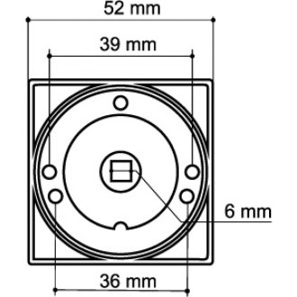 Поворотная ручка Armadillo WC-BOLT BK6/SQ-21SN/CP-3