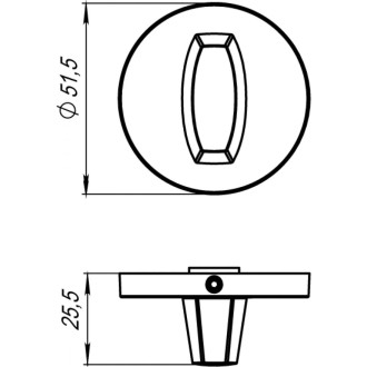 Поворотная ручка Armadillo WC-BOLT BK6 URS BPVD-77
