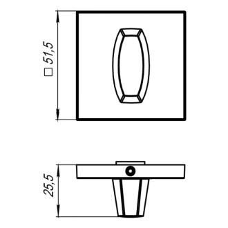 Поворотная ручка Armadillo WC-BOLT BK6 USS FSG-39
