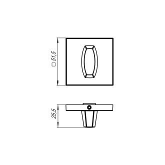 Поворотная ручка Armadillo WC-BOLT BK6 USS WH-19