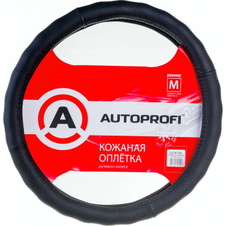 Оплетка руля AUTOPROFI AP-396 BK M