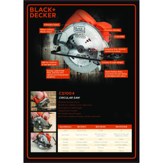 Дисковая пила Black+Decker CS1004