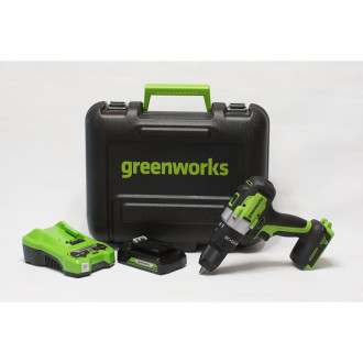 Аккумуляторная дрель-шуруповерт GreenWorks GD24DD60K2