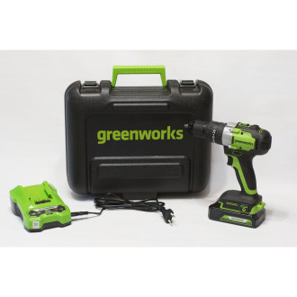 Аккумуляторная дрель-шуруповерт GreenWorks GD24DD60K2