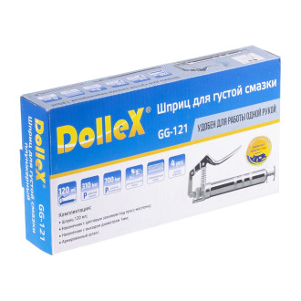 Пистолетный плунжерный шприц для густой смазки для одной руки Dollex GG-121