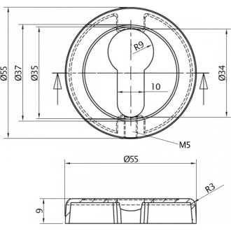 Розетка Doorlock DL M03/55 PZ OLV-15