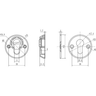Накладная декоративная броненакладка Doorlock DL DEF5512 SN