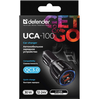 Автомобильное зарядное устройство Defender UCA-100