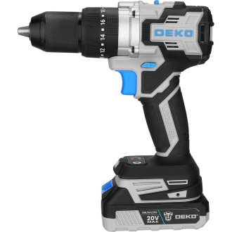 Аккумуляторная ударная бесщеточная дрель шуруповерт DEKO ZKCD20V PRO Impact