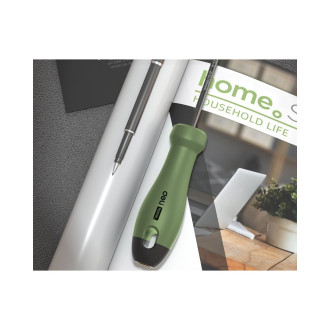Шлицевая отвертка DELI HOME SERIES GREEN HT1105L 5x100мм эксклюзивный дизайн, софттач пластик