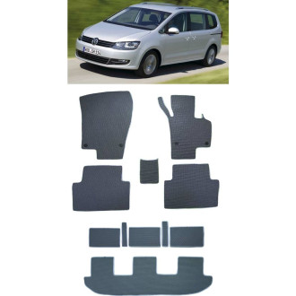 Ковры в салон автомобиля volkswagen sharan ii правый руль 7мест 2010 - 2015 Eva Smart 3759-A6A7-S