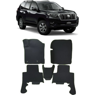 Ковры в салон автомобиля toyota land cruiser prado 150 вариант макси 3d 2017 - Eva Smart 3823-A6A6-S