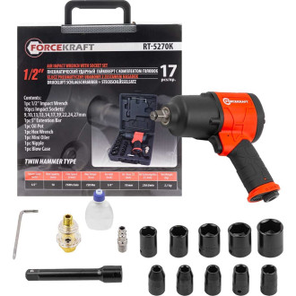 Ударный пневмогайковерт Forcekraft FK-RT-5270K(25895)