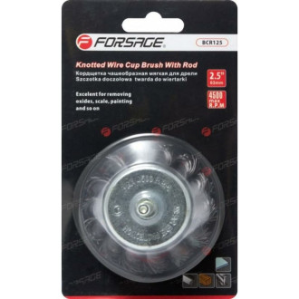 Чашеобразная стальная витая кордщетка для дрели Forsage F-BCR125 19928