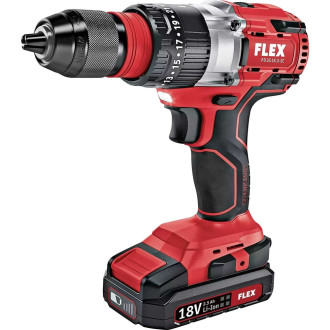 Двухскоростной ударный аккумуляторный дрель-шуруповерт FLEX PD 2G 18.0-EC C