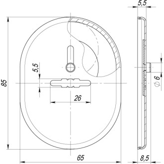 Накладка на сувальдный замок Fuaro ESC.S-lift.SF/OV.476 (ESC 476)