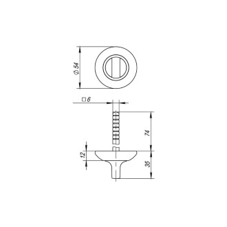Ручка поворотная Fuaro BKW6.R.AR54 (BKW6 AR) CP-8