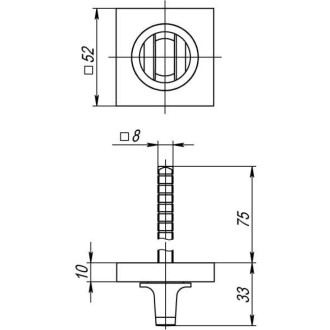 Ручка поворотная Fuaro BKW8.K.KM52 (BKW8 KM) CP-8